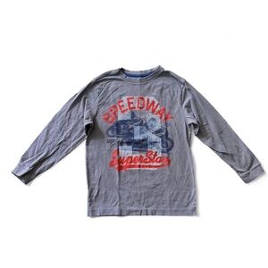 🏎️ Old Navy Speedway Superstar Graphic Long Sleeve Tee - Kids M (8)